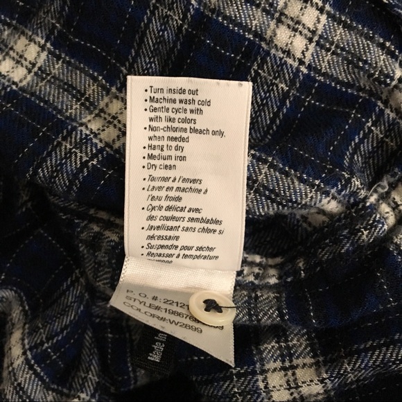 Paige blue flannel button down xs - Picture 6 of 6